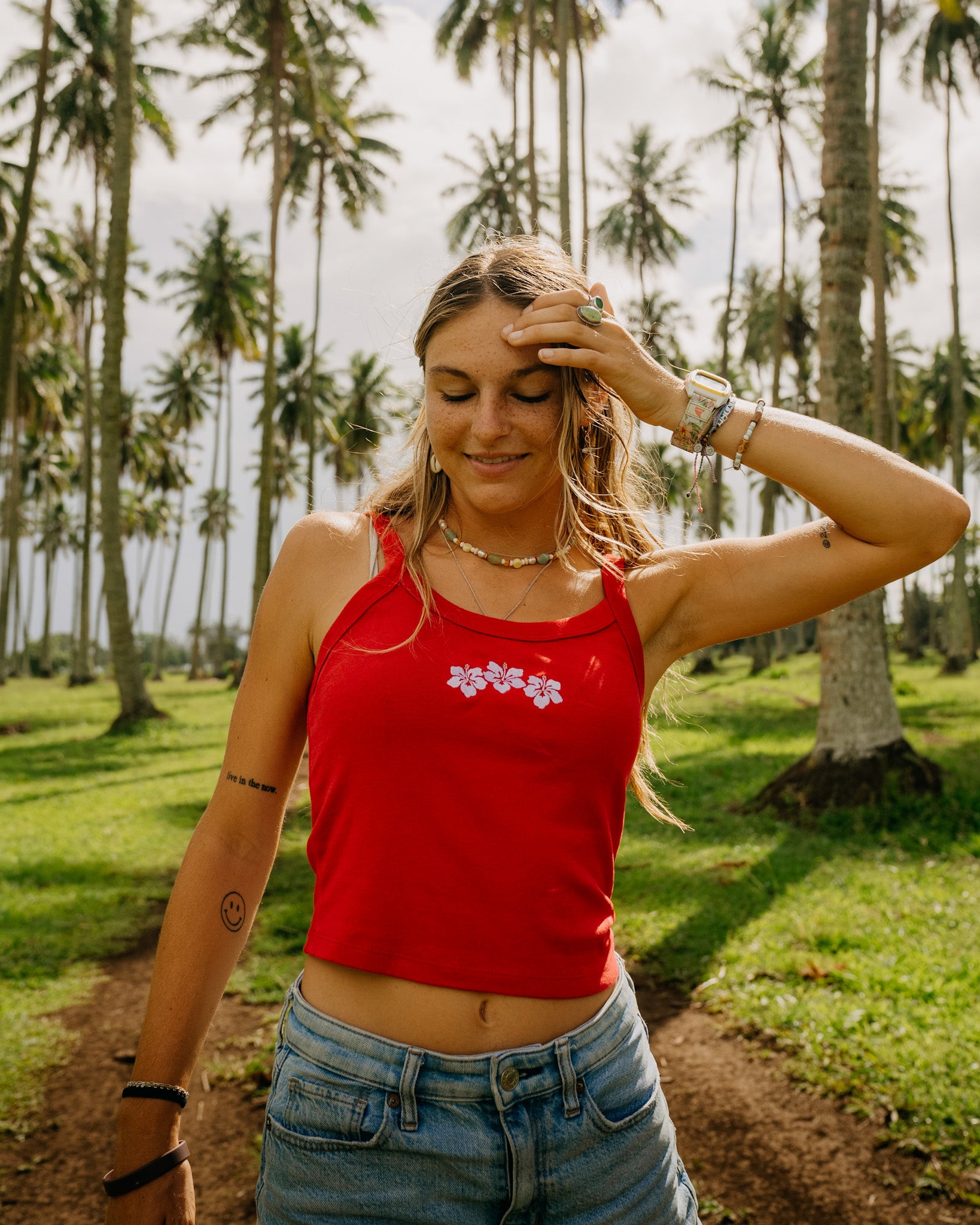 新品 HIBISCUS OG LABEL CROPPED TANK TOP Hibiscus Tank Top – Off Tropic