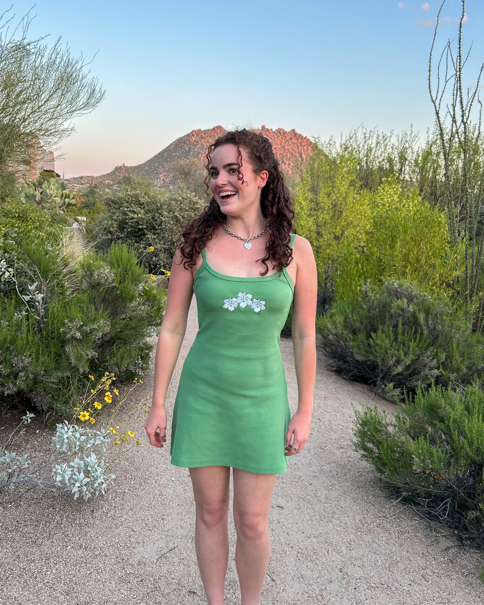 green hibiscus dress Henry Dress - Green Hibiscus Print, AU/UK 12